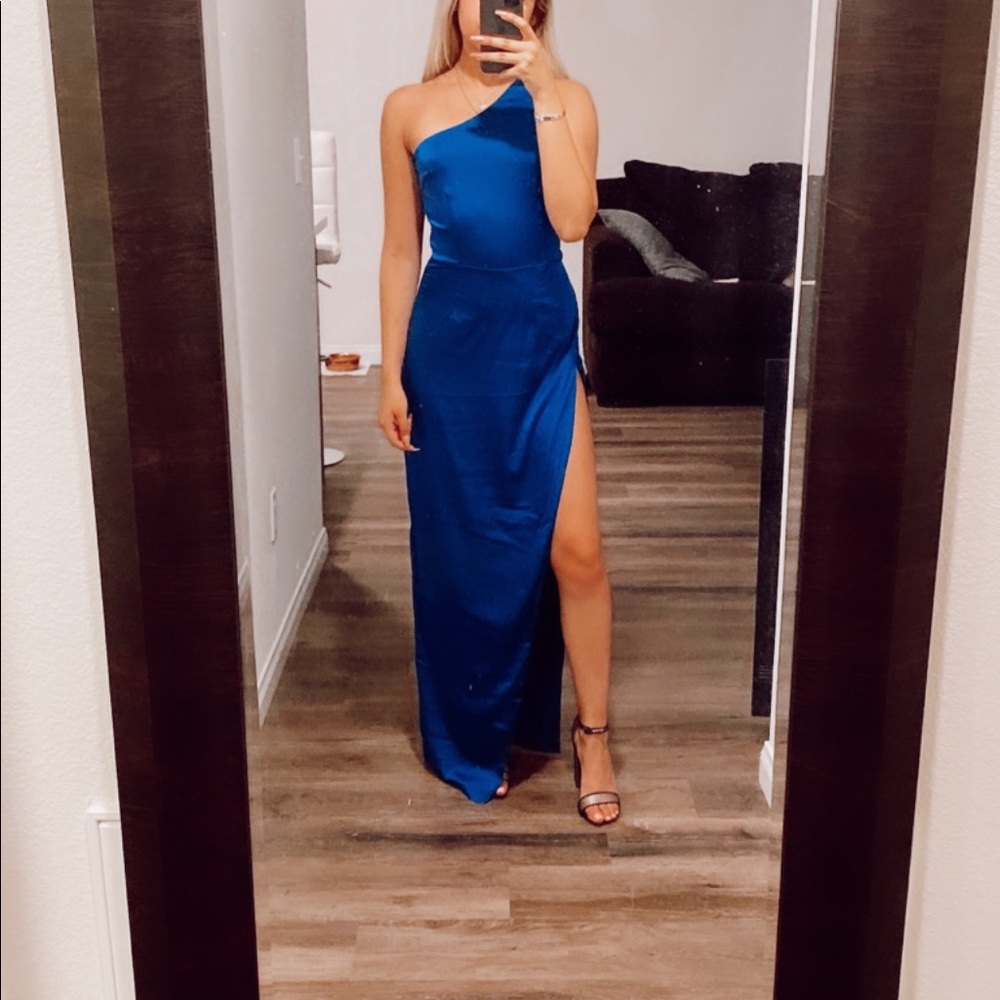 Maxi Blue Slit Dress from REVOLVE
